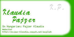 klaudia pajzer business card